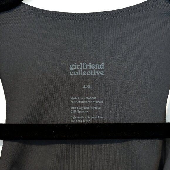 Girlfriend Collective Gray Tank Top Bra Size 4X - Picture 3 of 4